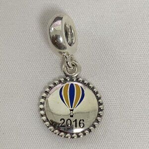 Pandora 2016 World Hot Air Balloon Dangle Charm, S925 Silver Jewelry